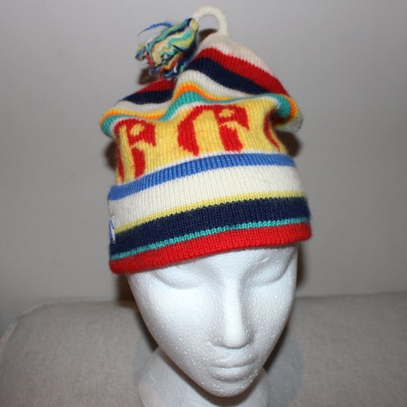 FREE❤️vintage Murray Merkley kids beanie winter wool hat Horus falcon bird motif - Picture 10 of 14